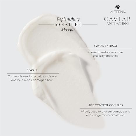 Alterna CAVIAR Anti-Aging Replenishing Moisture Hair Masque | Replenishes Dry, Coarse, Damaged Hair | Sulfate Free