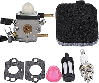 Bg 55 Carburetor Kits,Carburetor Carb Kit, Carburetor Replacement with Primer Bulb Gasket Spark Plug Sponge Fuel Air Filter for BG45 BG46 BG55 BG65 BG85 SH55 SH85