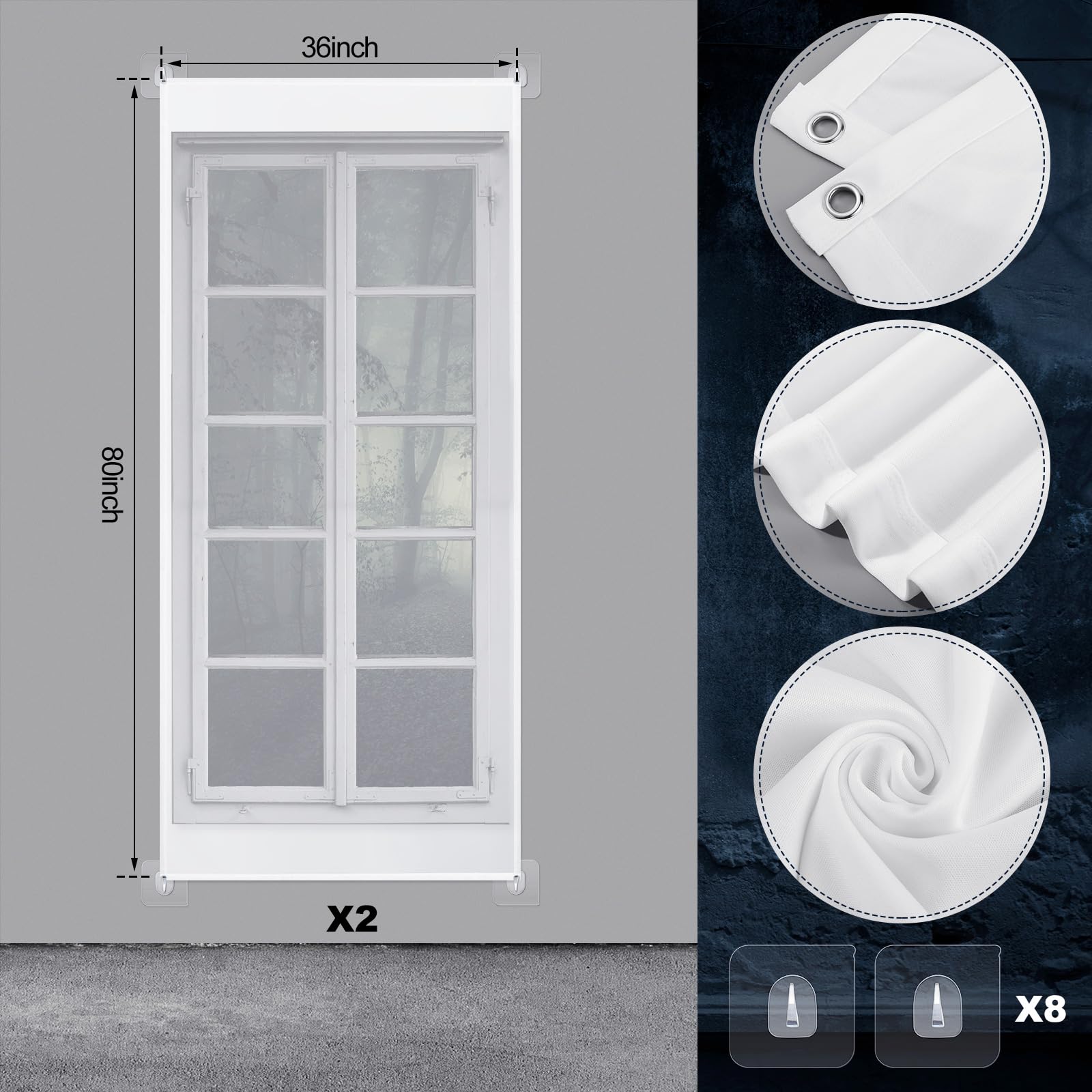 Halloween Christmas Window Projector Screen Fabric Rear Projection ...
