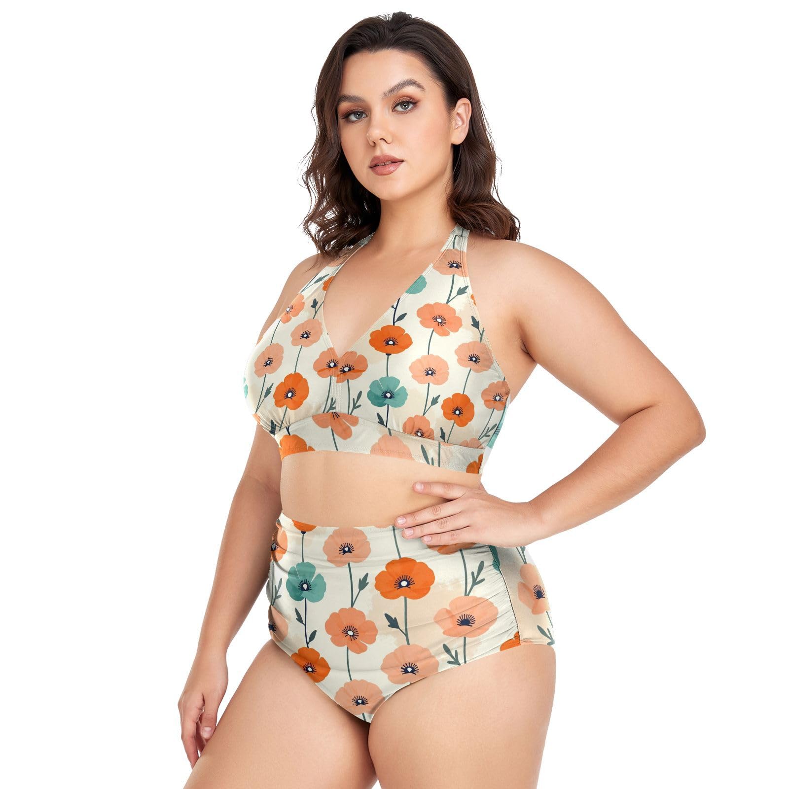 FRODOTGV Costumi da bagno donna taglie forti L-4XL