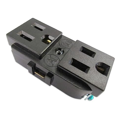 Tundra - Toma de salida de CA dúplex Nema 515R, color negro, cables no incluidos, montaje requeridosolo para la serie M  ACS515R