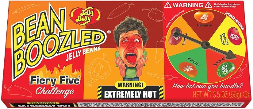 Jelly Belly Candy Jelly BeansBoxBoozledFieryFive, Red