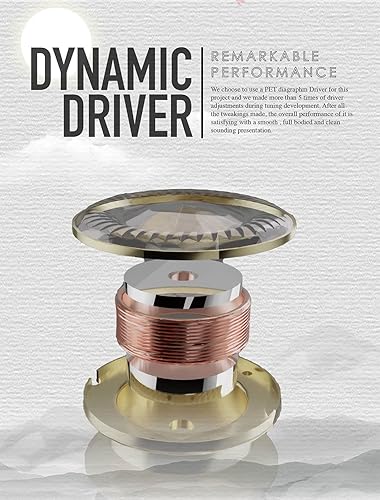 Miniatura 7 de Linsoul TANGZU Wan'er S.G HiFi - Auriculares intrauditivos de diafragma de PET de 0.394 in con forma ergonómica, cable trenzado OFC desmontable de 2