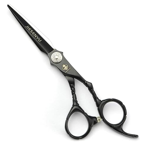 Miniatura 8 de JIESENYU Juego de tijeras de peluquería profesional y tijeras de peluquería de 6.0 in para salón, peluquería o uso doméstico, ligero y afilado