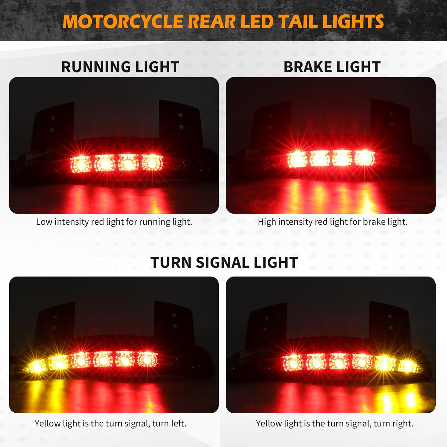 motorcycle chopped rear fender edge led brake license plate tail light stop running light turn signal lamp compatible with harley sportster xl883n 1200n xl1200v xl1200x (smoke lens) smoke lens#1