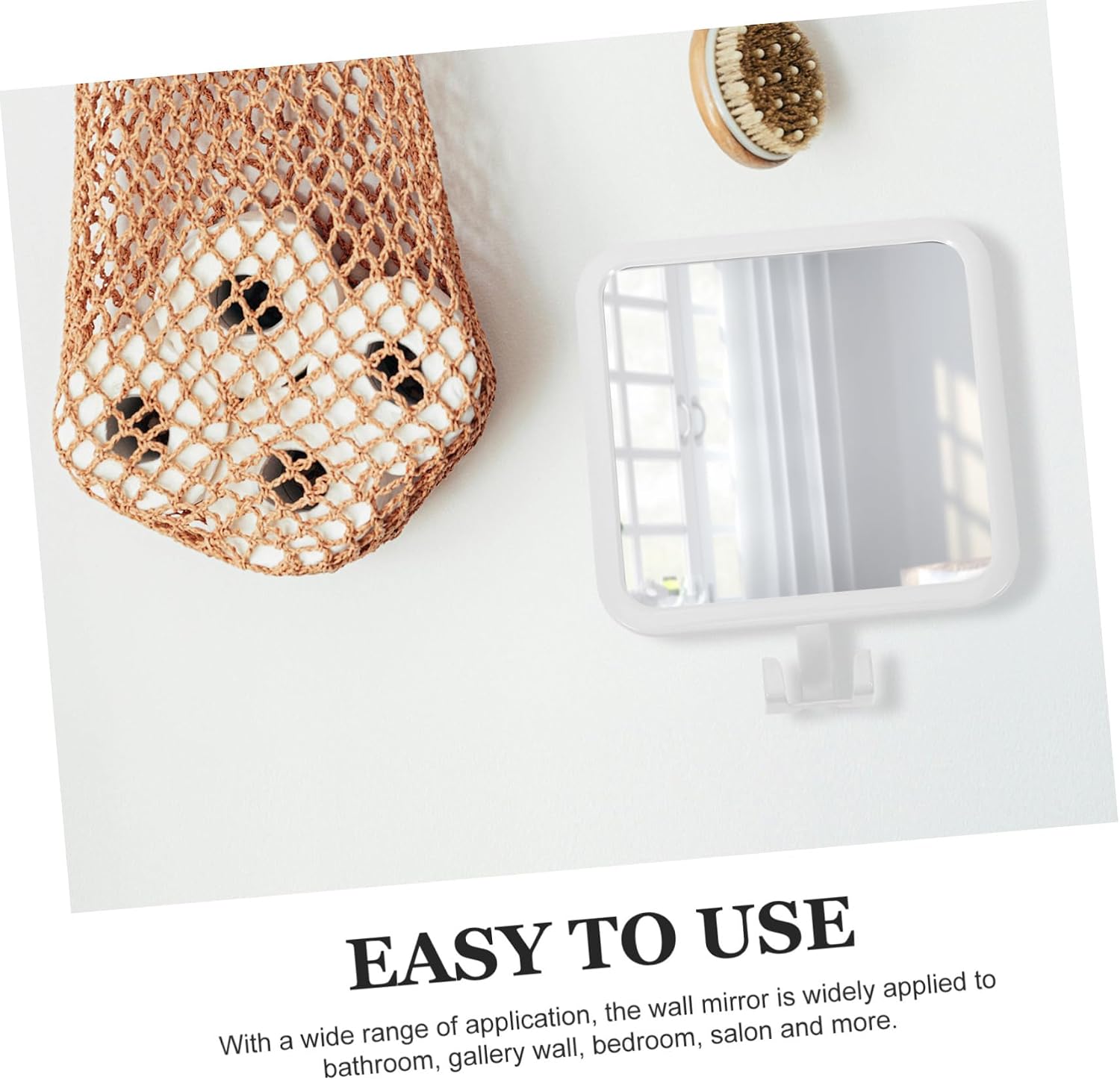 Shower Mirror Angle and Suction Cup Wall Mounted Makeup Mirror for Bathroom Easy Installation and No Damage to Tiles