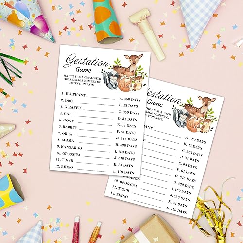 Miniatura 4 de Tarjetas de juego para baby shower, tarjeta de juego de bingo de animales de safari para fiesta de baby shower, divertidas ideas de juegos de fiesta
