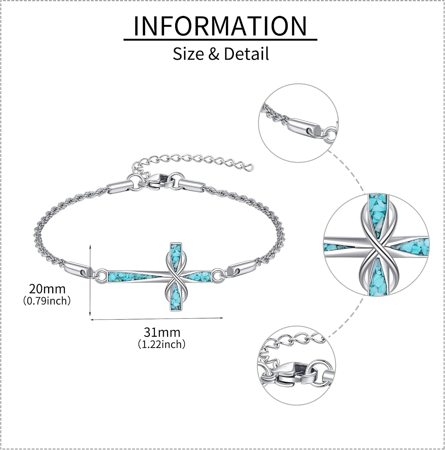Cross Bracelet 925 Sterling Silver Origami Cross Bracelet Jewelry Gifts for Women Girls