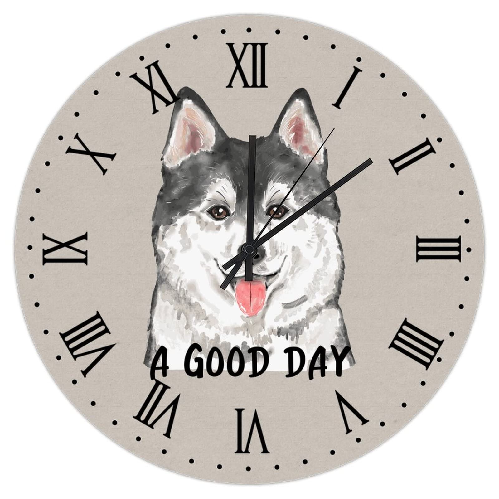 Horloge husky de Sibérie pour stopper le tic-tac dans la chambre