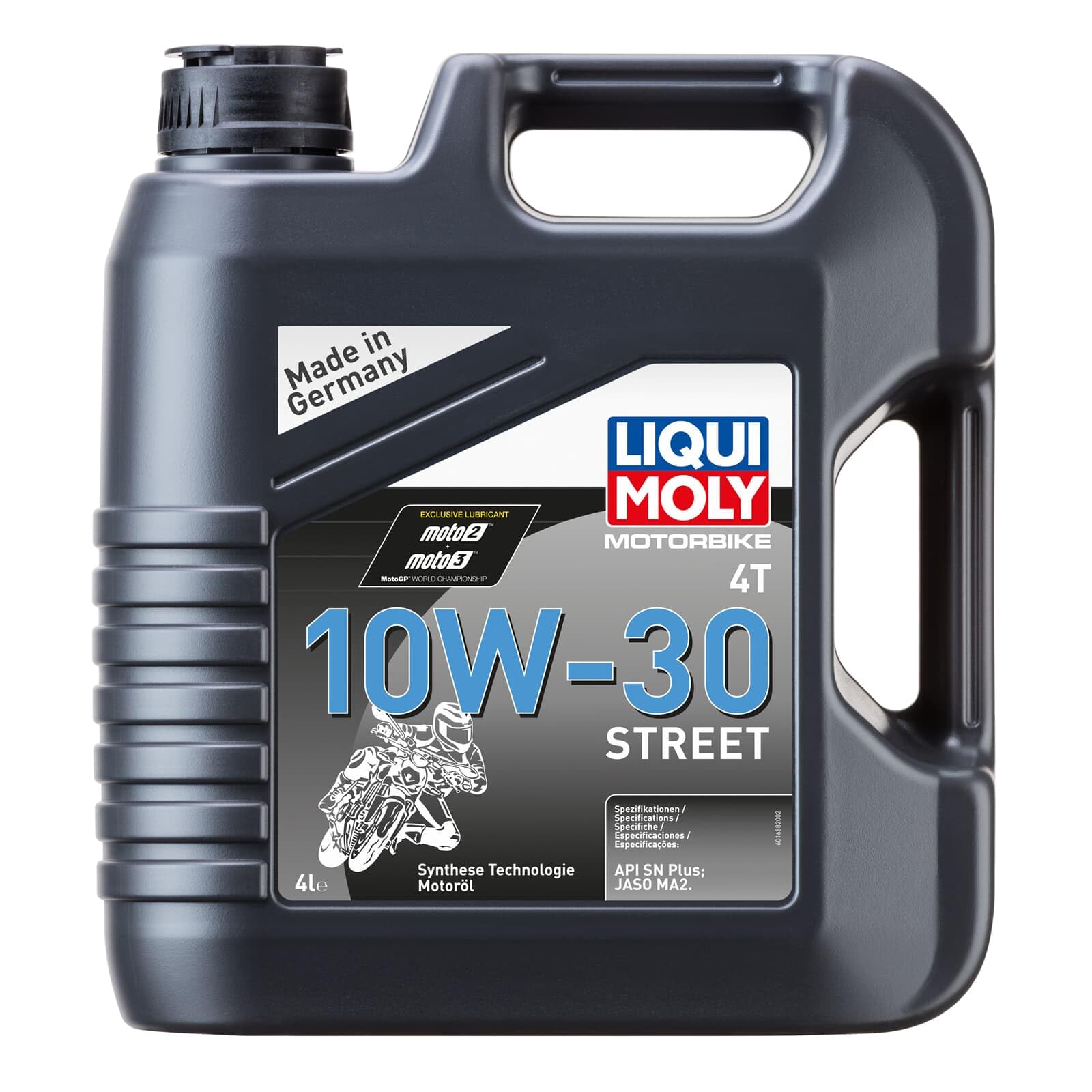 LIQUI MOLY Motorbike 4T 10W-30 Street, 4 L, Huile moteur de la technologie de synthèse de moto, SKU: 1688, neutre