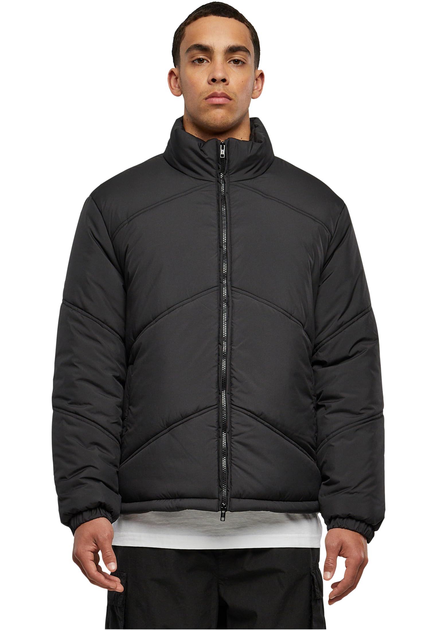 Urban Classics Men's Black Arrow Puffer Jacket, Xxl