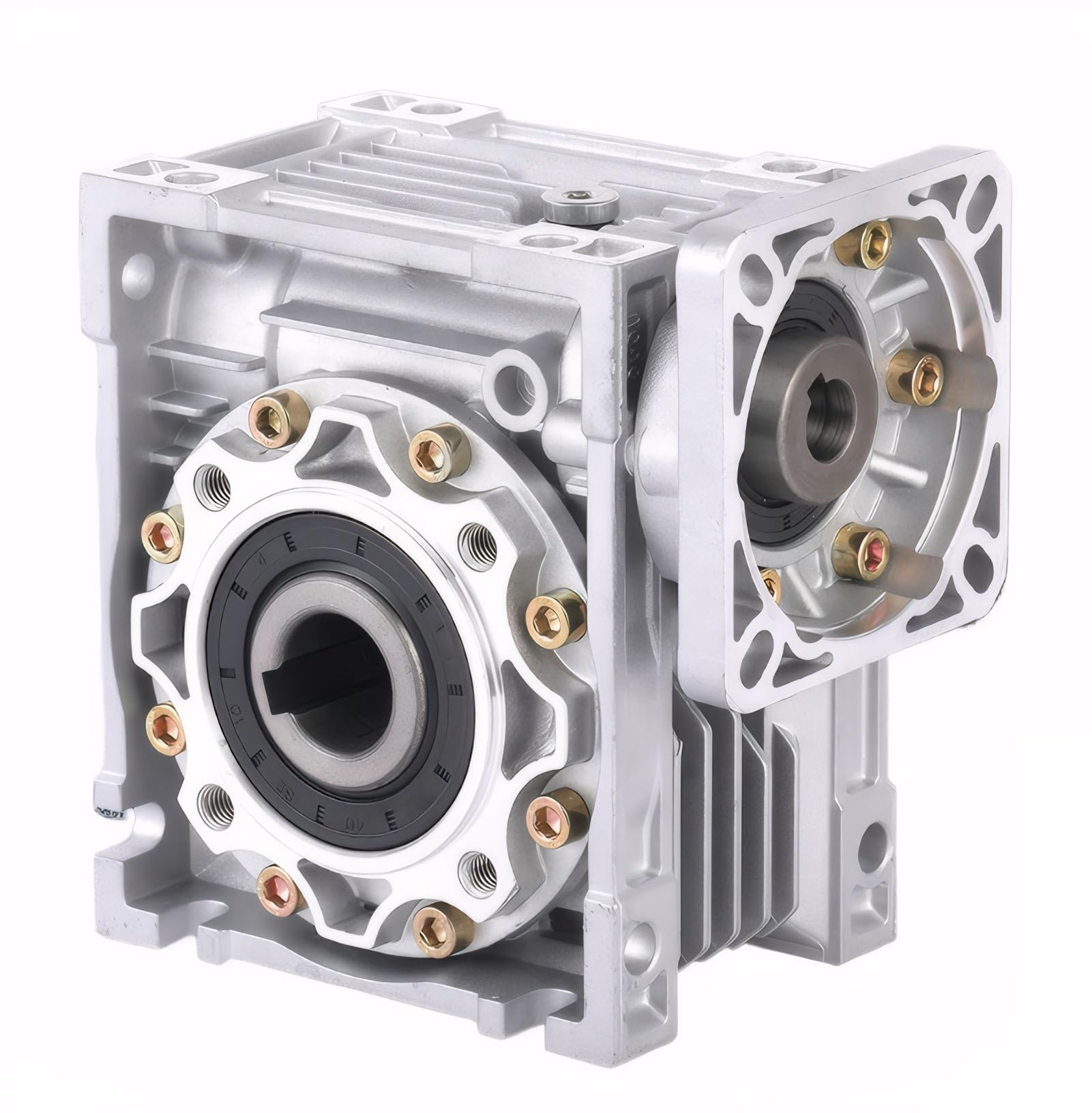 NMRV050 Schneckengetriebe-Untersetzungsgetriebe mit 25 mm Ausgang, 19 mm Eingang, 80 x 80 mm Flansch for 80 Servomotor Metallgetriebe