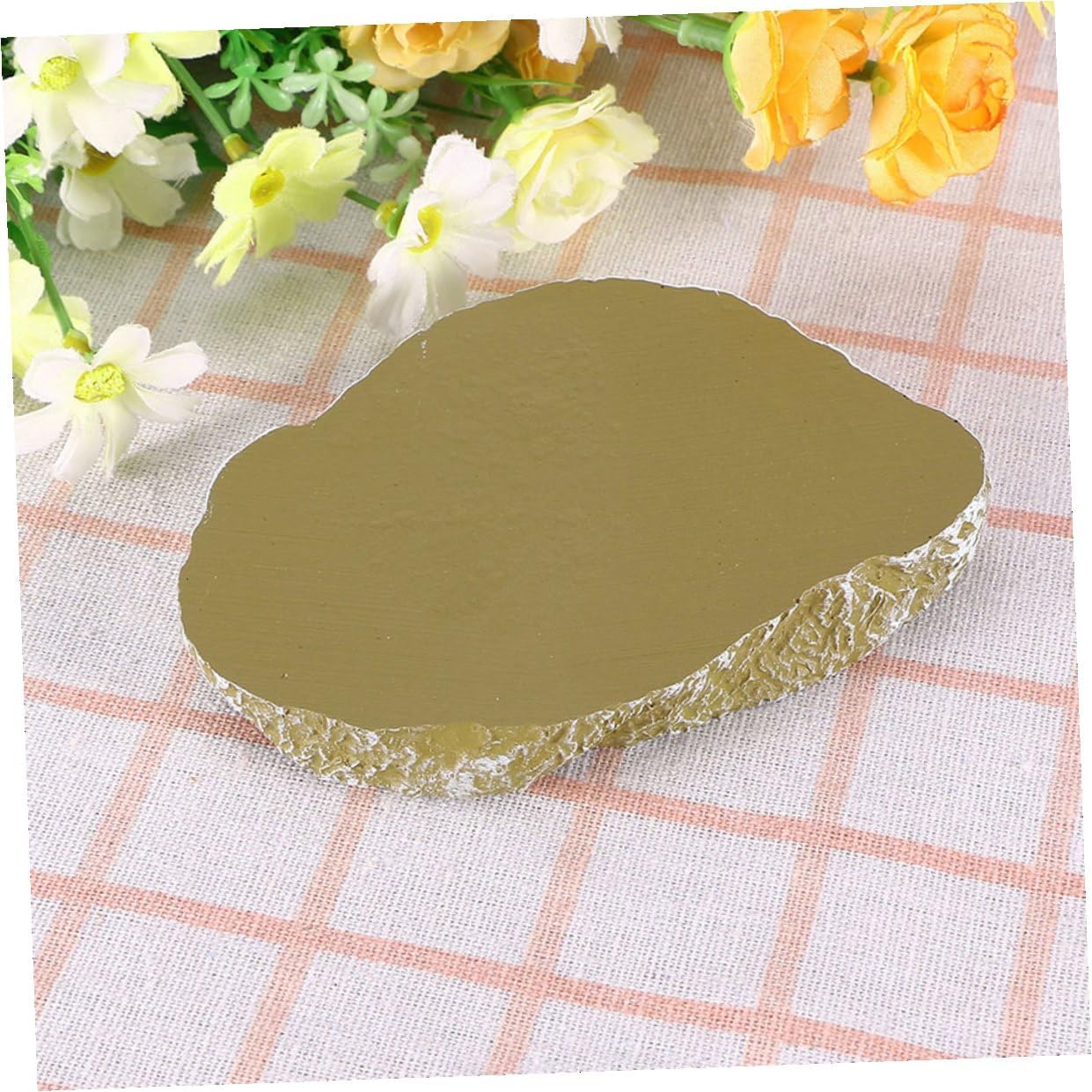 Milisten 3pcs Reptile Food Bowls Aquatic Animal Water Dish Terrarium Feeding Basins Natural Bark Texture for Tortoise Bearded Dragon Hermit Crab Amphibian Supplies