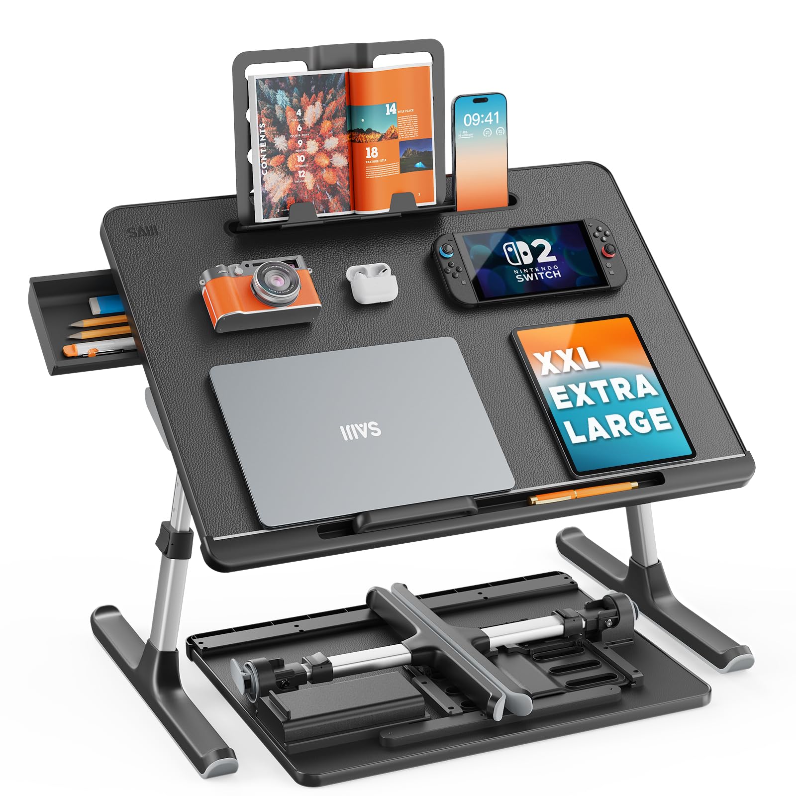 SAIJI X-Large Adjustable Laptop Bed Tray Desk