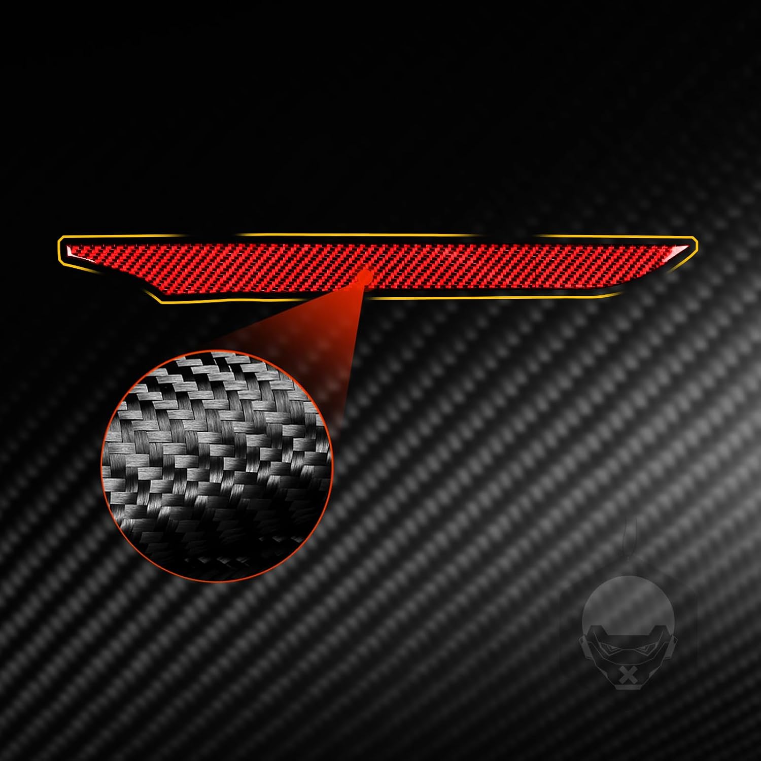 Carbon Fiber & Piano Black Interior Decor Cover Sticker Full Cockpit Refurbishment Upgrade Trim Compatible with Toyota Tacoma 2015-2020 (Red Real Carbon Fiber, Passenger Dashboard Sticker 1pc)