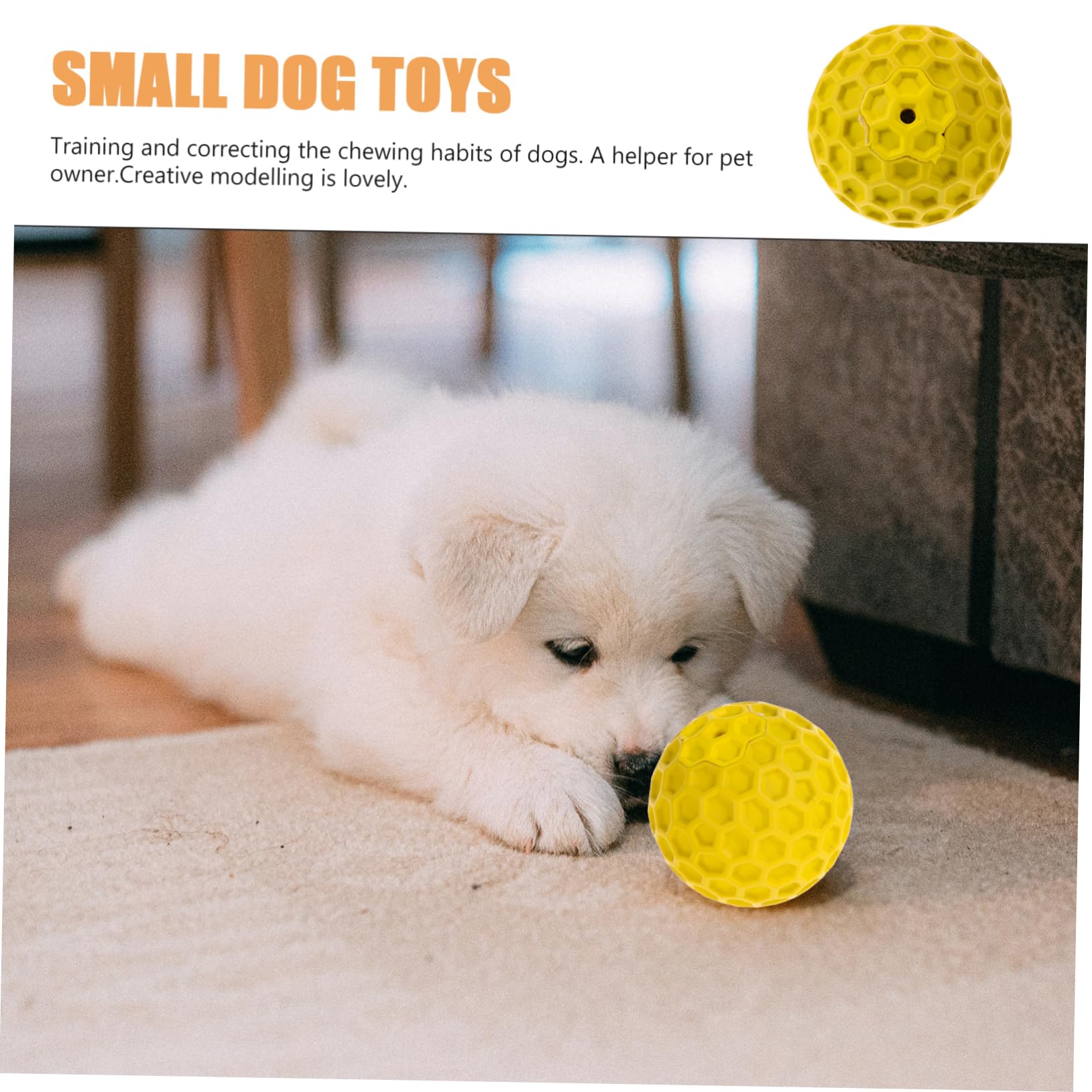 Angoily 5pezzi Palla Interattiva Squeaky Per Cani Piccoli Giocattolo Gomma Per Addestramento e Pulizia Denti Resistente e Sicuro Colore Random