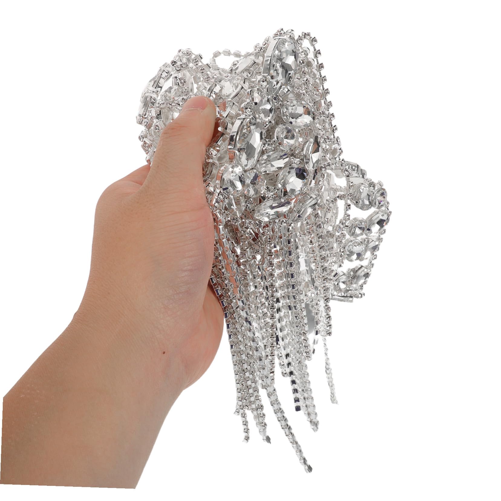 HANABASS Collar de Hombro para Mujer Borlas de Gemas de Imitación Cadena Corporal de Joyería para Bodas Graduaciones y Eventos Formales