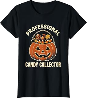 Professional Candy Collector Kids Halloween Design T-Shirt