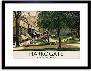 AD ENGLAND BRITISH HARROGATE RAIL FRAMED PRINT F97X2530