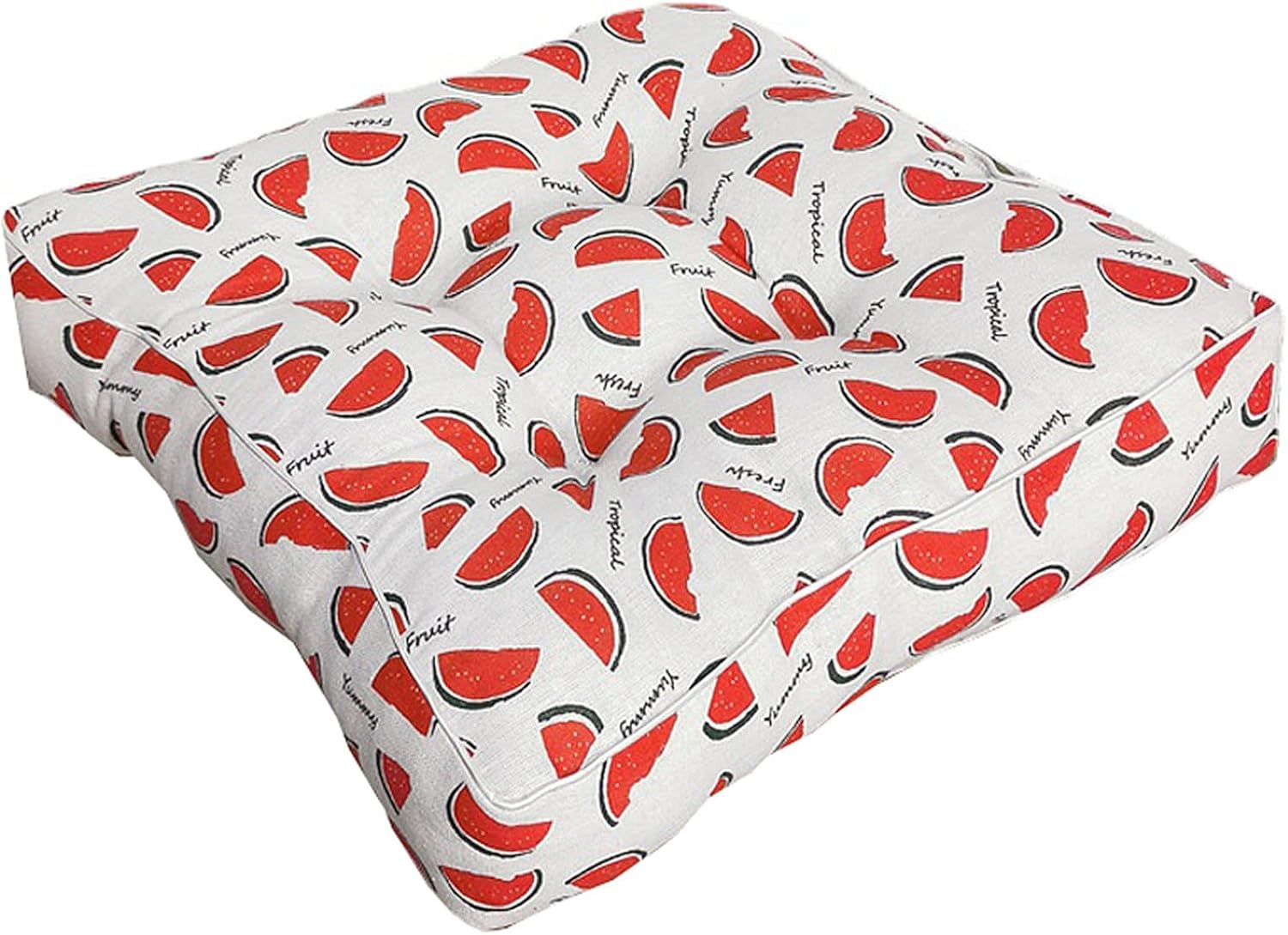 WJXBoos Chair Pads and Cushions for Dining Chair Linen Seat Pads Thick Tatami Seat Cushions Square Futon Kitchen Chair Cushions (Z,16"*16"*4")