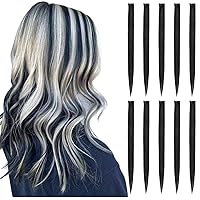 Vista 15 de Extensiones de cabello de colores con clip, rosa claro, 10 piezas de 22 pulgadas, para mujeres, sintéticos