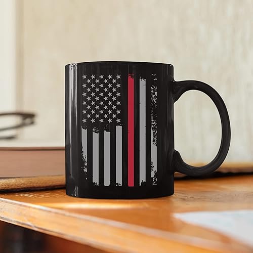 Miniatura 4 de Regalos patrióticos de bomberos con la bandera estadounidense para hombres y mujeres, regalos de primera respuesta para hombres, taza de café de