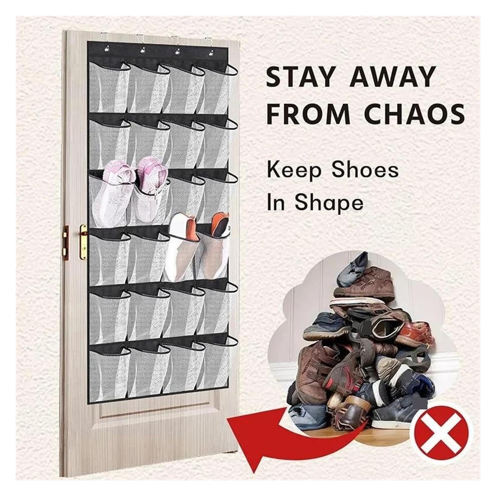 Organizador de zapatos for colgar en la puerta montaje pared