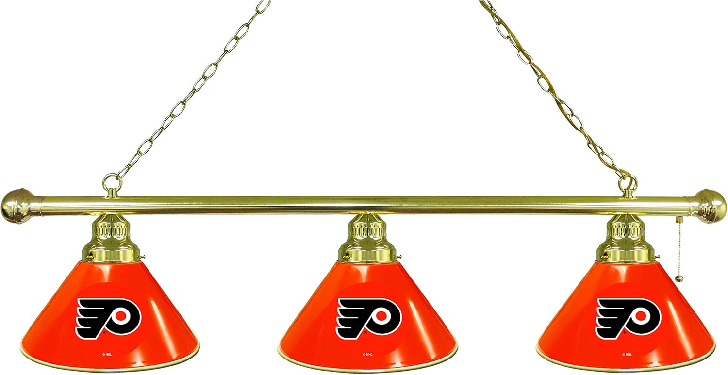 HBS Philadelphia Flyers 3 Shade Billiard Light with Orange Shades by The Holland Bar Stool Co.