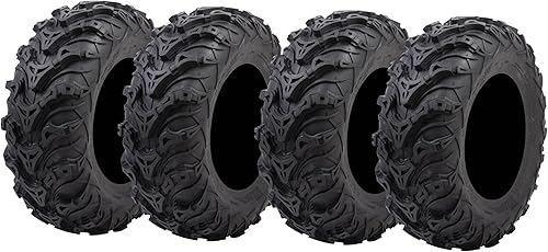 Tusk Mud Force - Juego de 4 neumáticos ATV 25x8-12 x 25x10-12