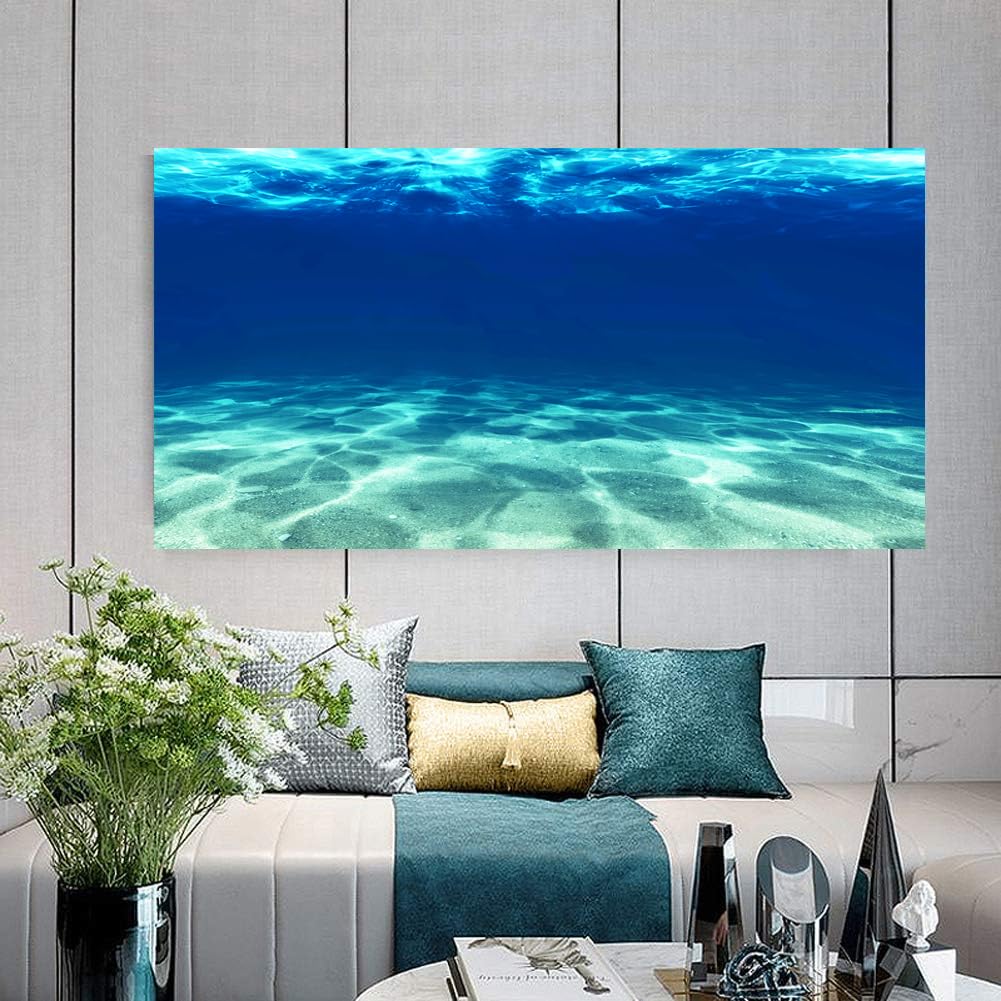風景画 フレーム付き 50cm x 41cm×6cm Amazon.co.jp: ZENDA 水中壁アート 海 水族館 絵画 水の絵