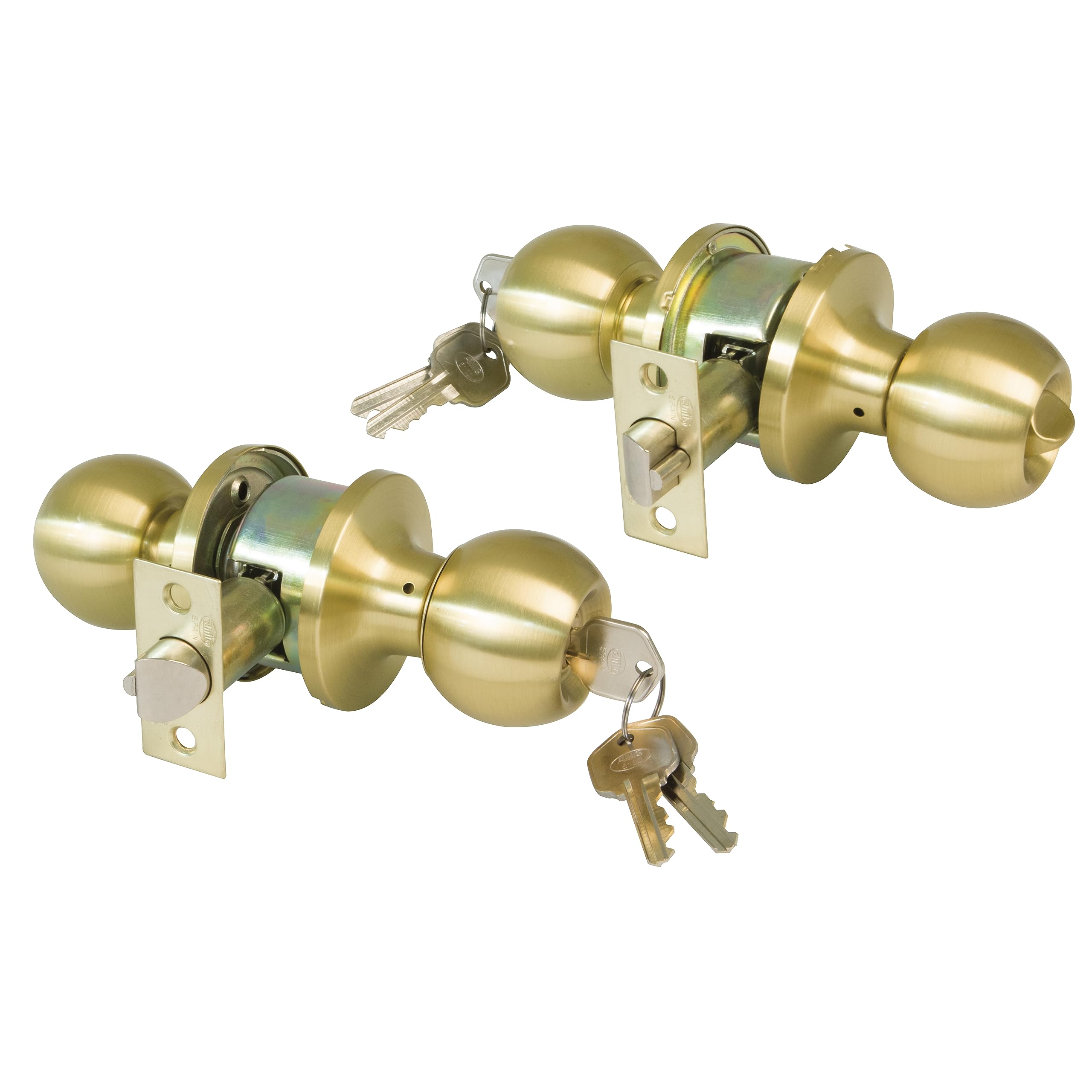 Amig 11125 Door Knob 610 Matte Brass, Gold