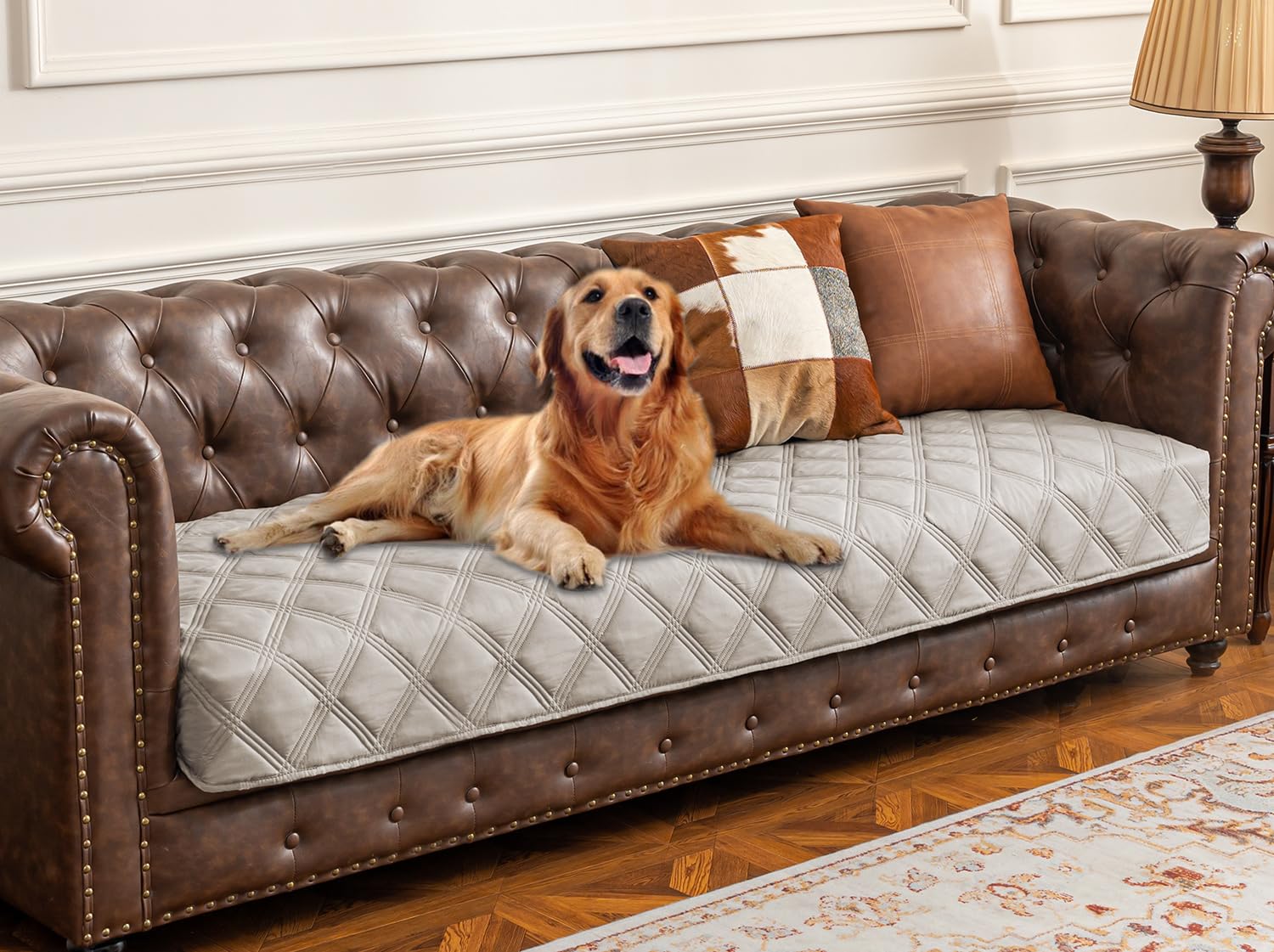 Ameritex Waterproof Dog Bed Cover Pet Blanket with Anti-Slip Back for Furniture Bed Couch Sofa
