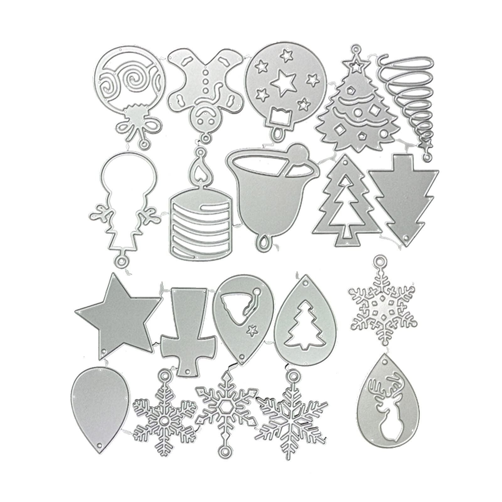 Jazuaiao Metal Die Cuts Christmas Earrings Cutting Dies Stencil Cutting Template for Scrapbook Album Paper Card Embossing Embossing Stencils for Paper