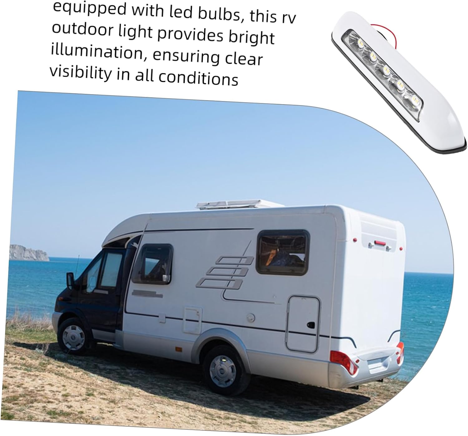 Luxshiny Led Rv Porch Light Stable Voltage Outdoor Illumination for Camper Awning and Exterior Use Energy Efficient Lighting for Rv Modifications
