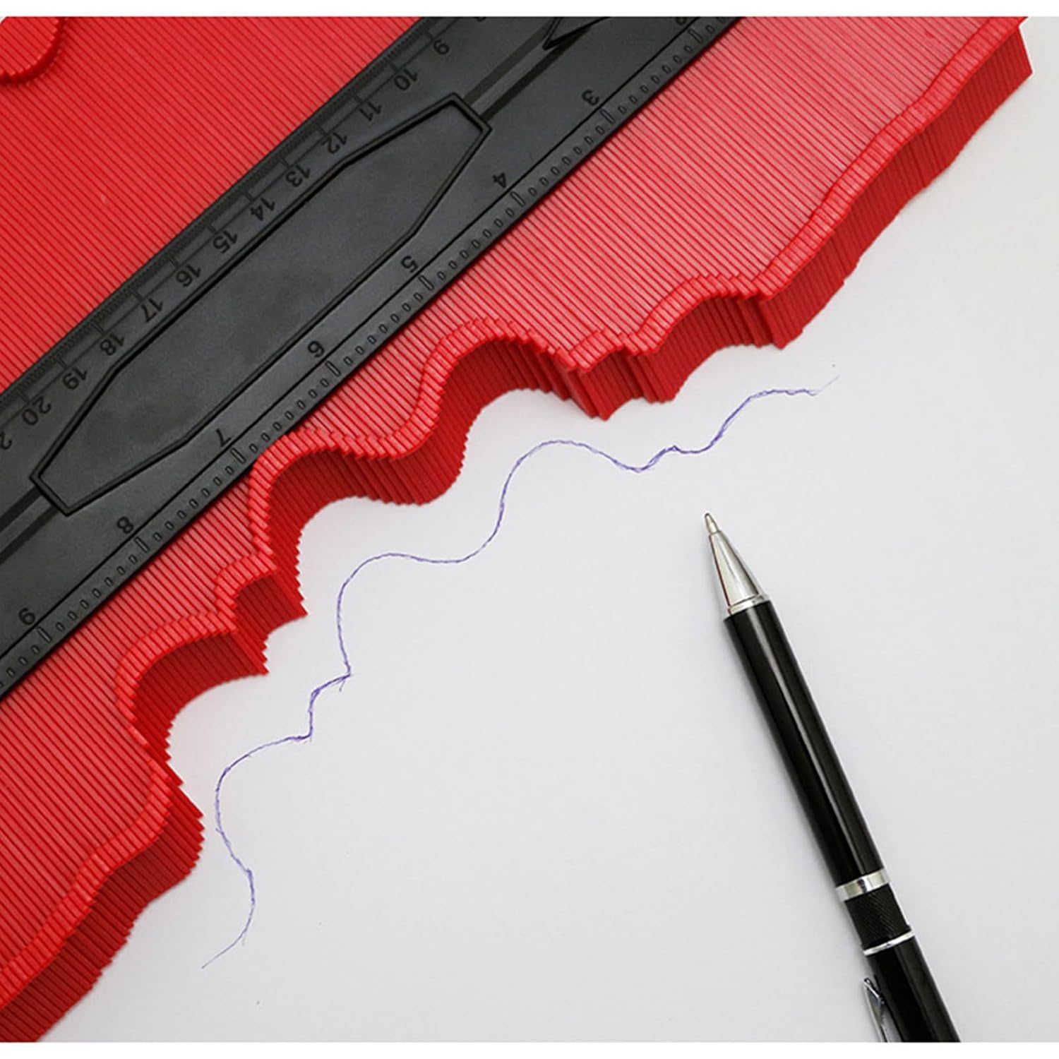 Ruler,Contouring Gauge Tool 5Inch or 12Inch Contouring Gauge with Aluminum Lock for Irregular Shape Woodworking