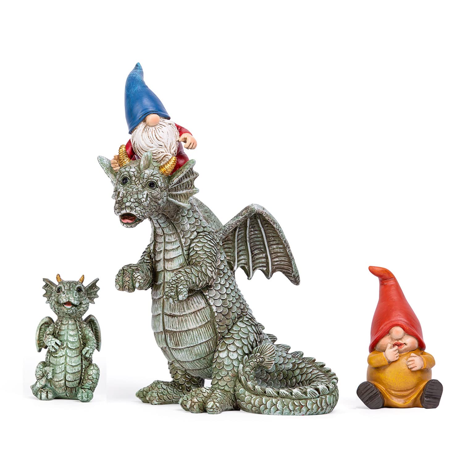 Photo 1 of ***see notes***Garden Gnomes Statues,Patio Decorations Resin Garden Dragon Figurine, Indoor Outdoor Gnomes Decorations for Yard/Desk Ornaments (b)