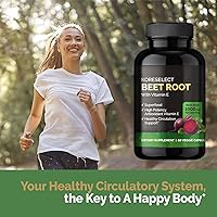 Vista 2 de Cápsulas de raíz de remolacha de 1000 mg con vitamina E, suplemento de apoyo inmunológico, rendimiento atlético con 60 cápsulas veganas