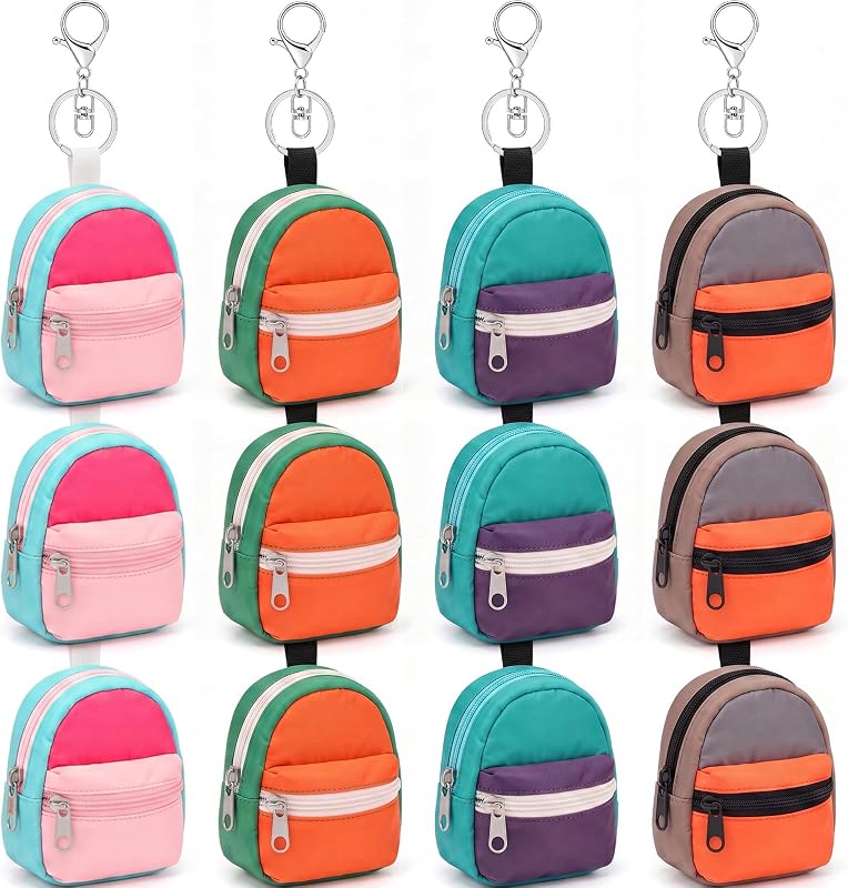 Hsei Mini Mochila Chaveiro com Porta-moedas, 12 unidades