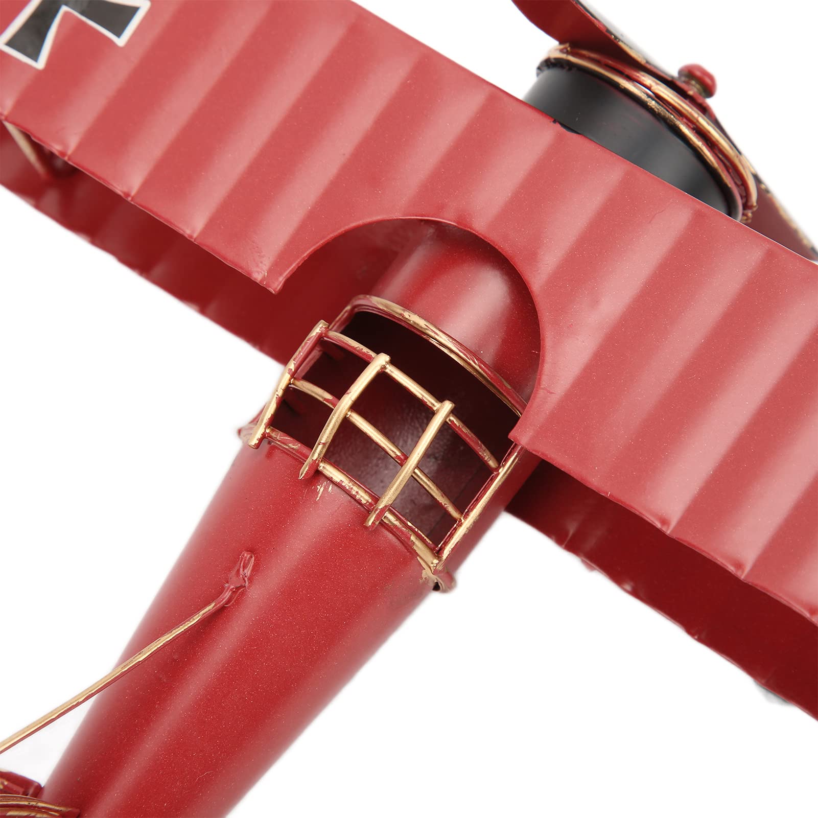 Ausla Modello di Aeroplano retrò in Metallo, Modello di Aeroplano con Catena Sospesa, per la Decorazione e Il della Casa o del Bar (Rosso)