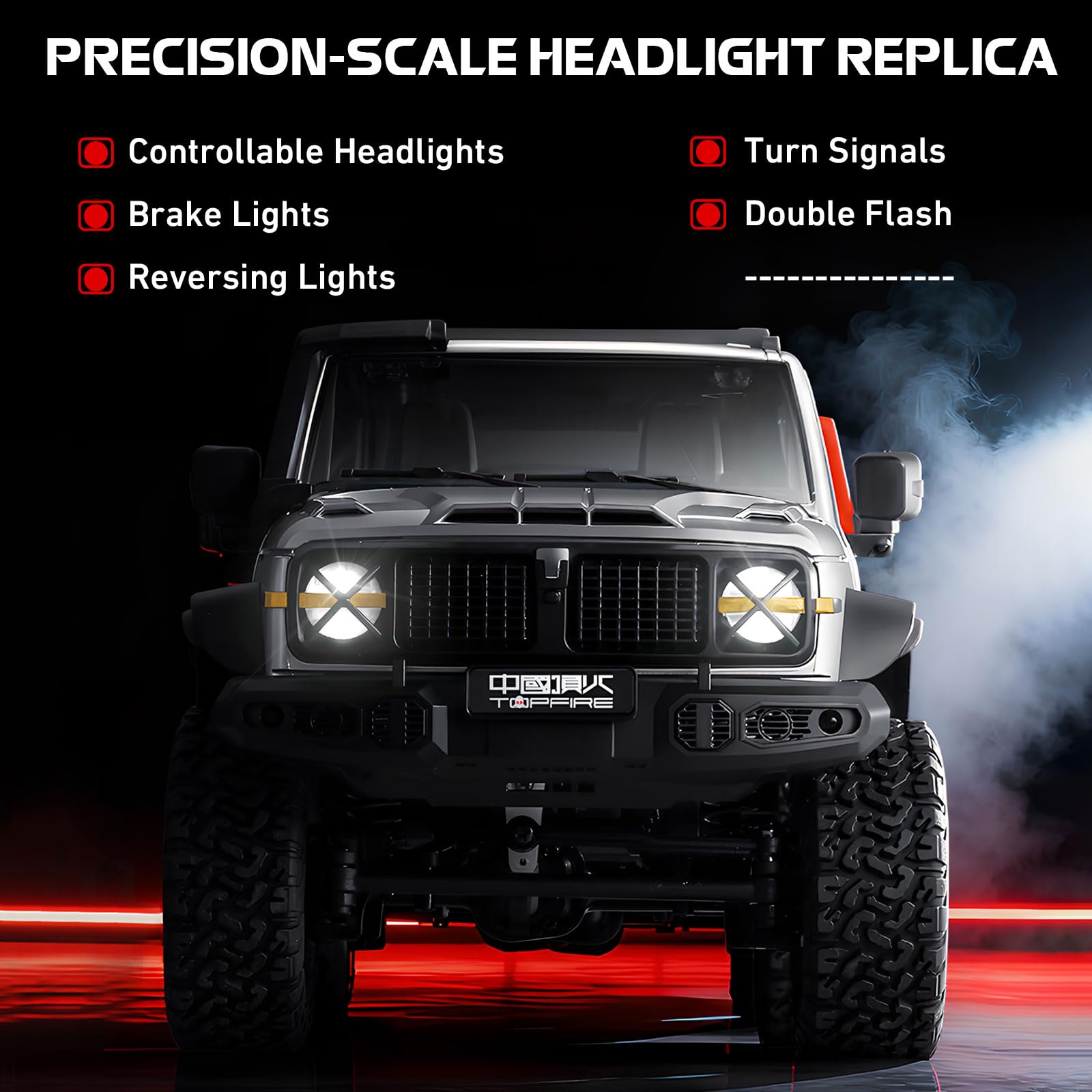 ARRIS 1/12 RC Crawler, MN-300 Off-Road Truck, 4x4 RC Rock Crawler (arancione)