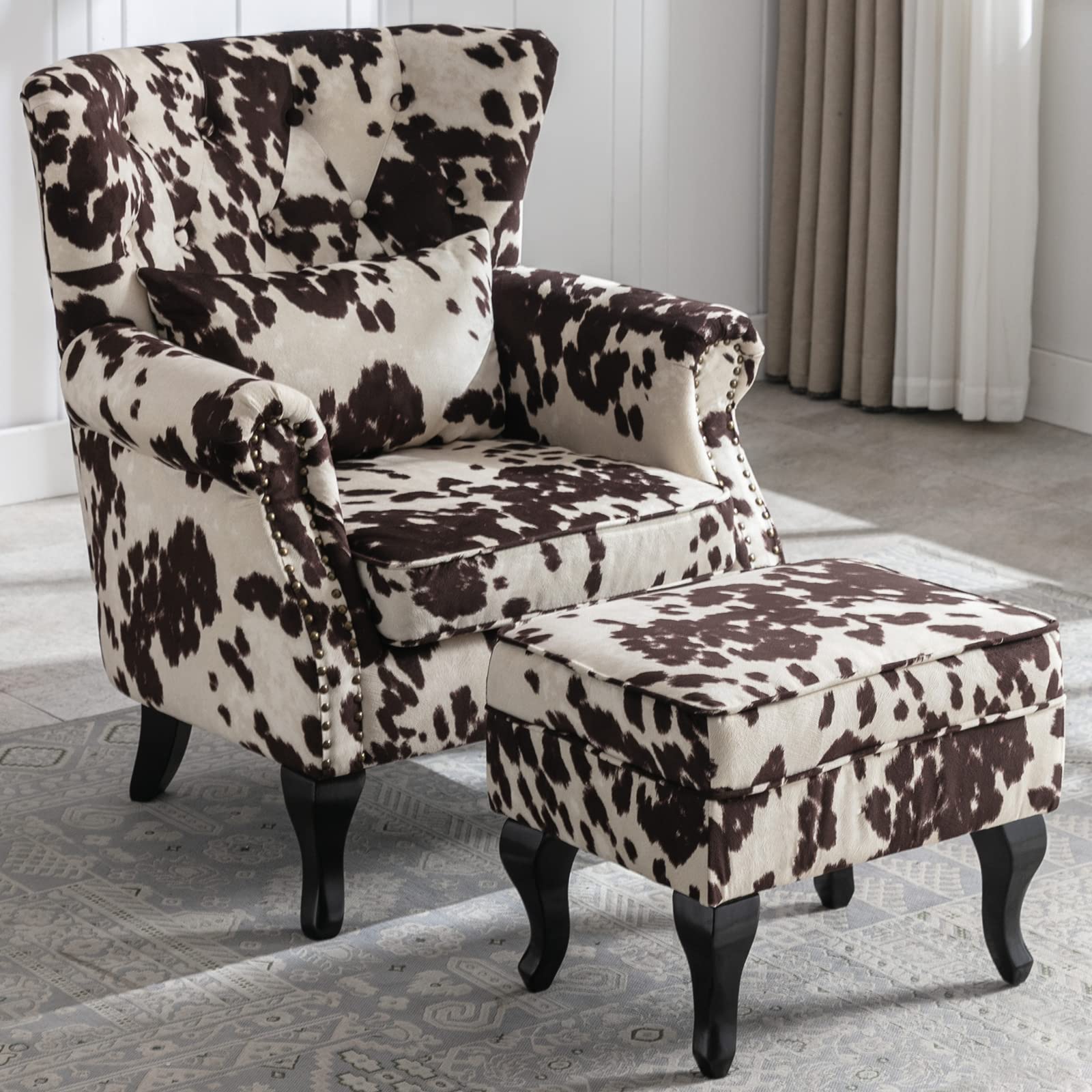 Sofa Chair Leopard Print Wingback Chair Bugsby In Animal Print
