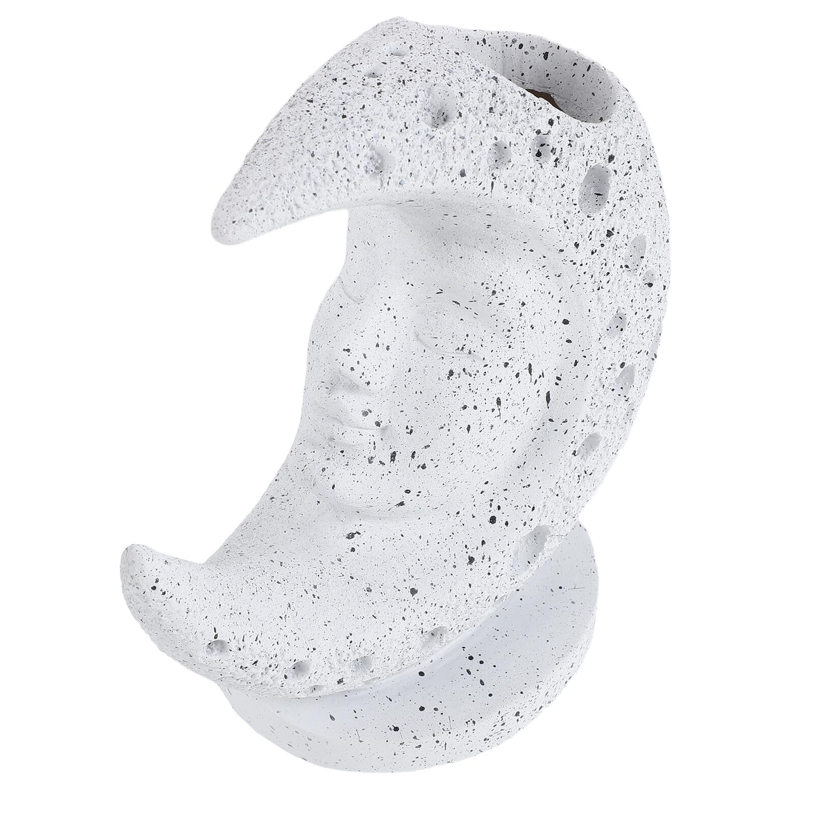 Vase blanc en résine lavable au profil de lune minimaliste moderne