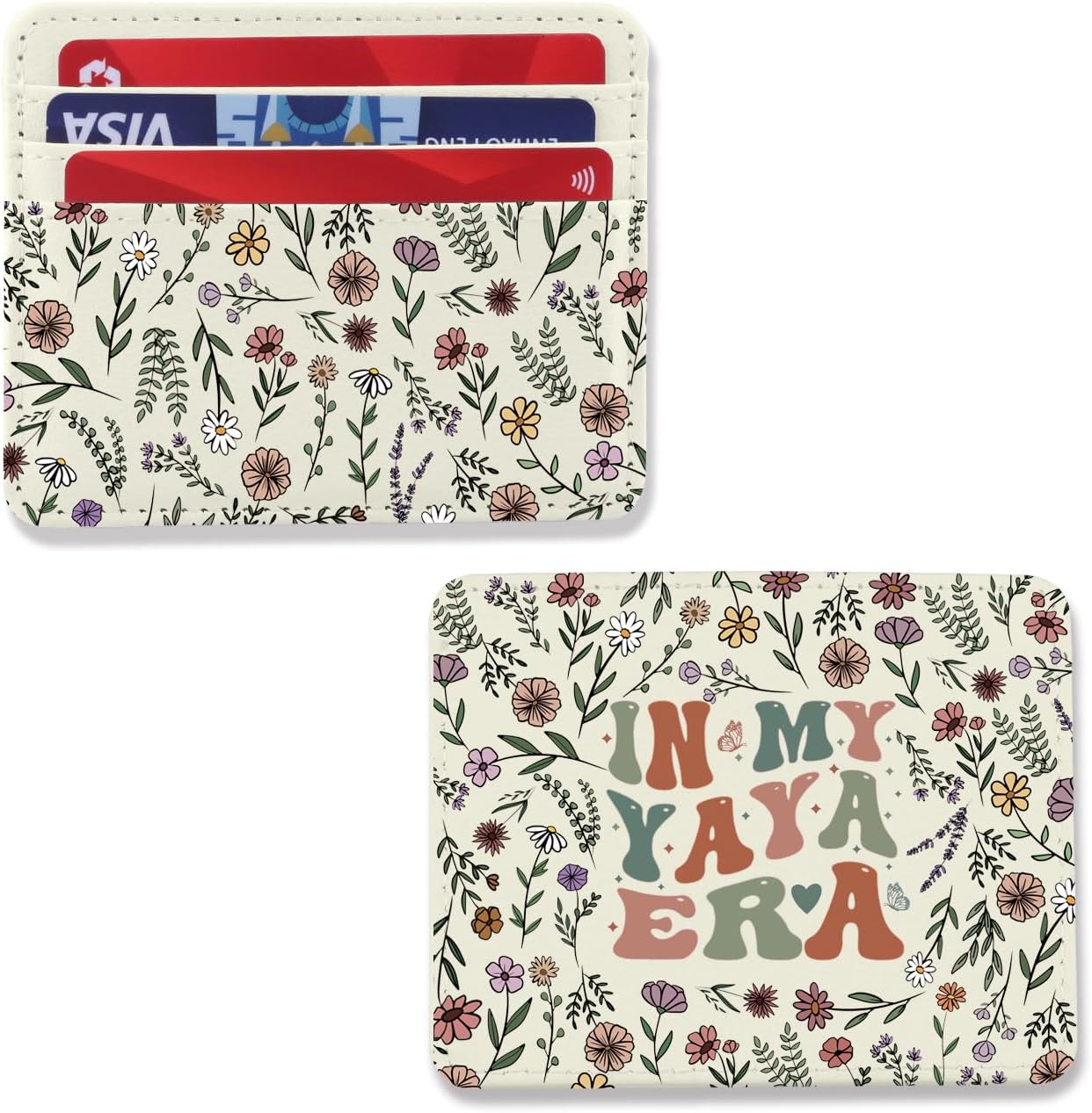 ENSIANTH In My Yaya Era Credit Card Holder Yaya Gift Grandma Gift New Grandma -Mother’s Day - Nana -Meme - Nana Card Wallet (Yaya CH)