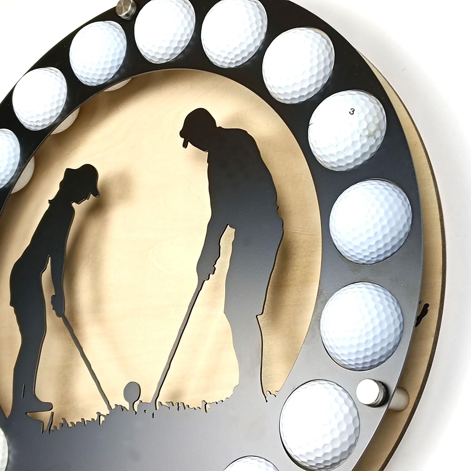 Escaparate de pelota de golf – Estante de pared de hierro, soporte de marco coleccionable, organizador de golf acrílico con construcción robusta, almacenamiento exquisito para golfistas
