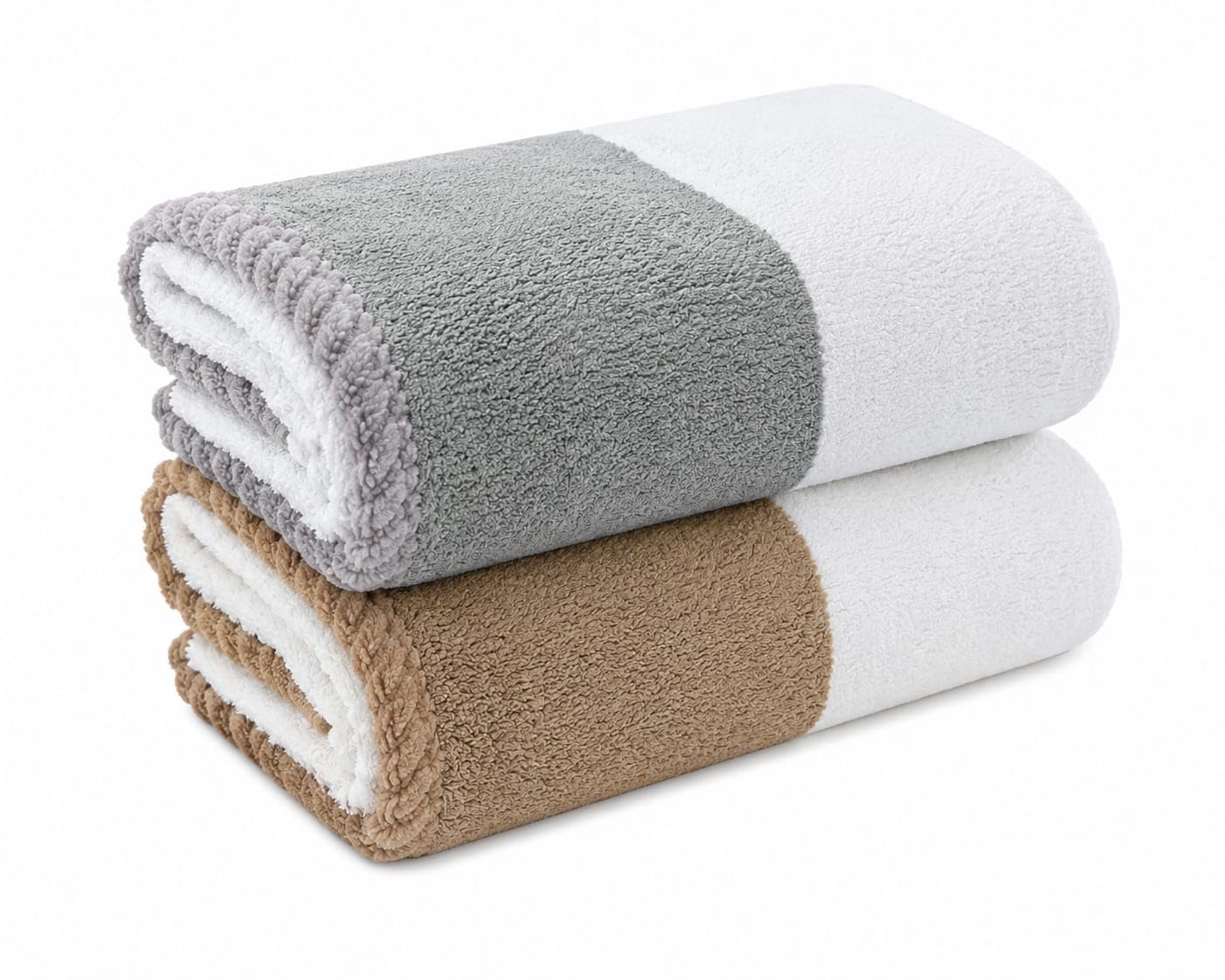 Luxury Microfiber Gym Hand Towel for Gym, Sports, Yoga, Washbasin, 40 cm x 80 cm, Pack of 2-Brown and Grey-image-13