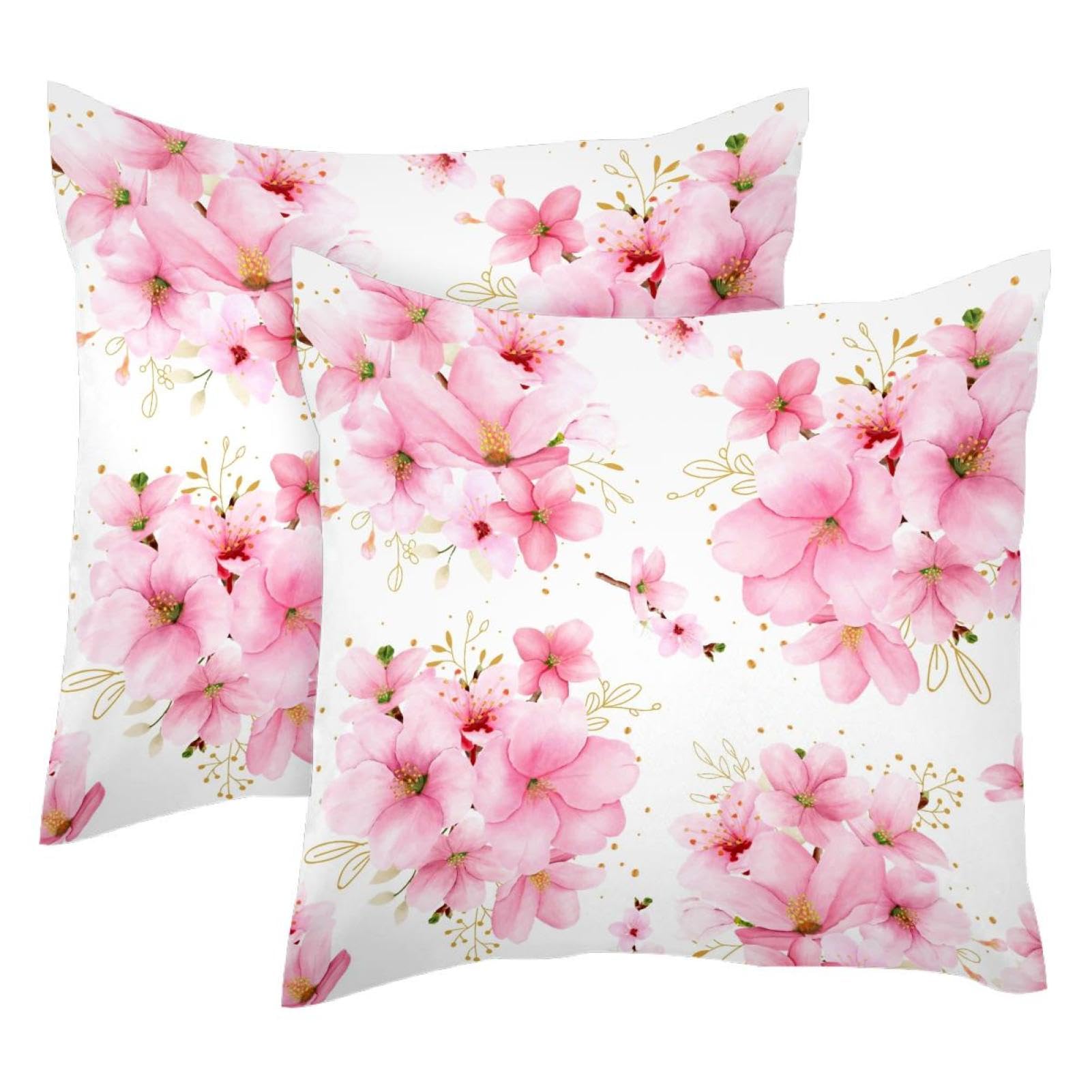 Housses de coussin velours rose 50x50 cm pour rénover un canapé usé