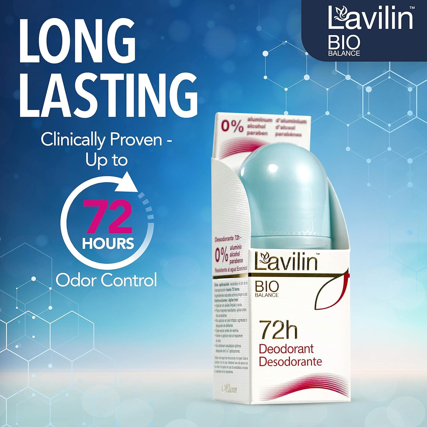 Lavilin Deodorante Roll-On 72 ore (confezione da 3)