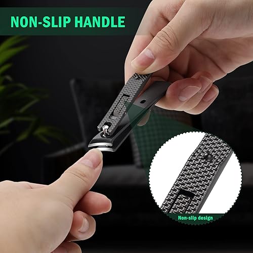 Miniatura 4 de FVION Cortaúñas en ángulo, cortaúñas encarnadas para uñas gruesas, cortadores de uñas de hoja curvada inclinada, herramienta de alivio del dolor de