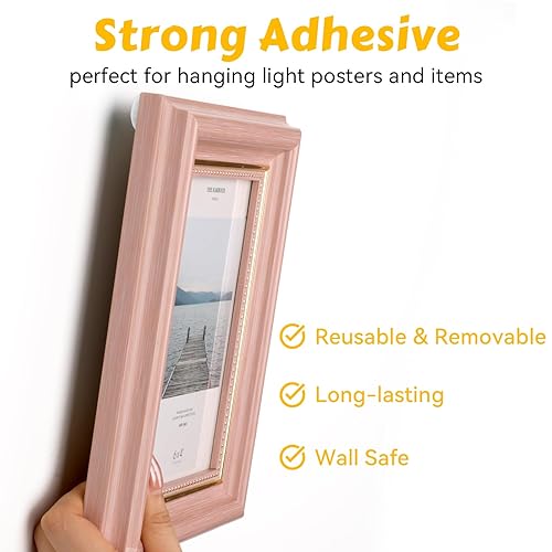 Miniatura 4 de 288 piezas de tachuelas adhesivas, masilla adhesiva segura para pared, masilla de montaje extraíble y reutilizable para colgar imágenes, arte,