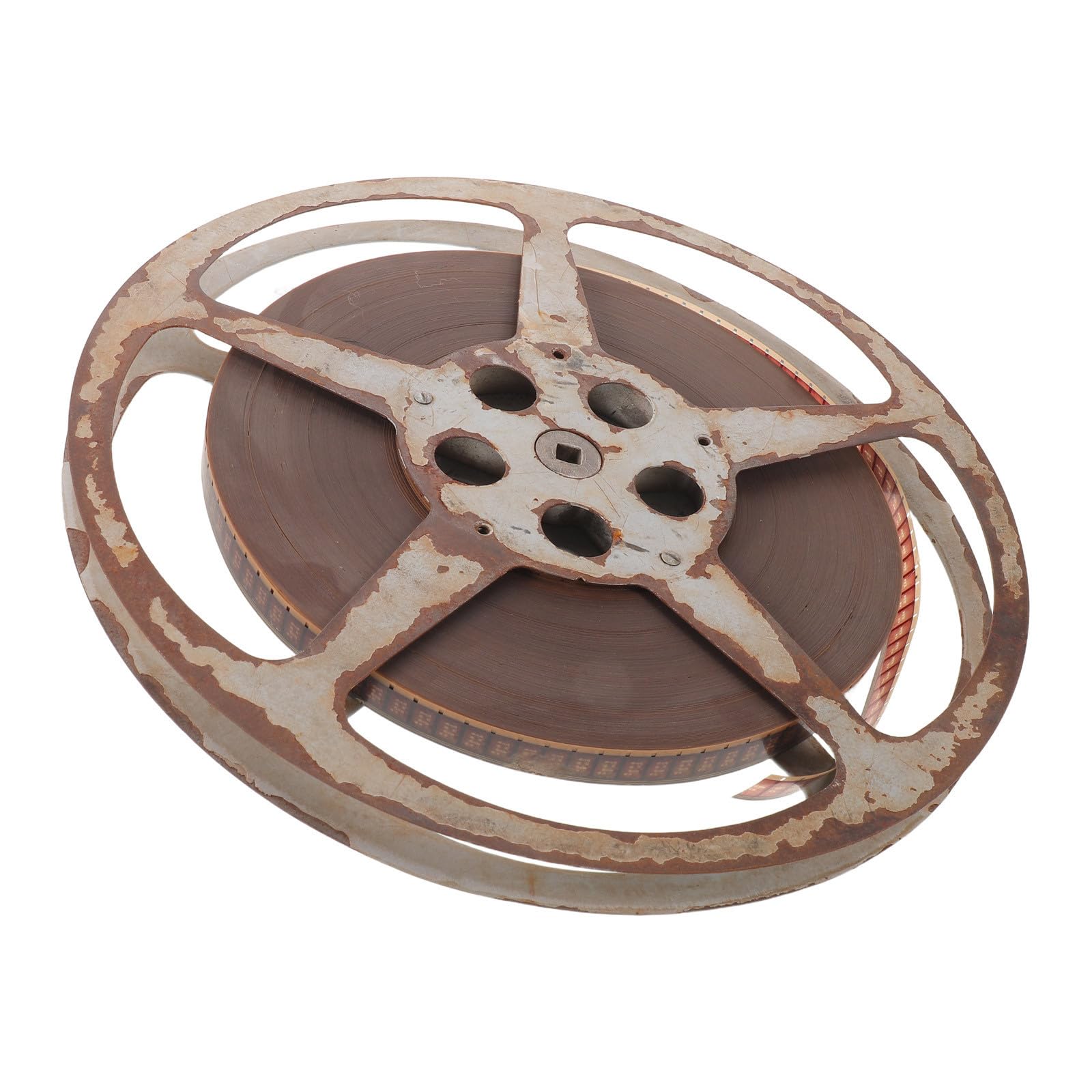 ibasenice Decorazione Film in Metallo, Bobina di Pellicola Vintage, Colore Caffè, Ferro, Esposizione Flessibile, per Sala Multimediale e Parete Sala Cinema, per Educatori e Appassionati